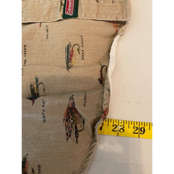 Coleman Outdoors Fly Fishing Beige Long Sleeve Button-Up Shirt Size Medium - Picture 7 of 10
